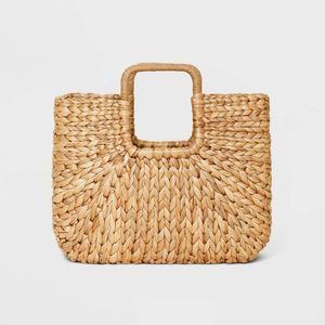Straw Tote Handbag - A New Day Natural